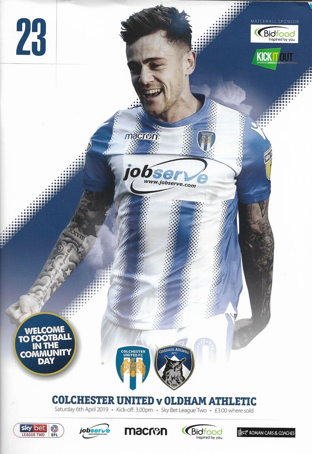 Colchester United v Oldham Athletic - 06/04/19