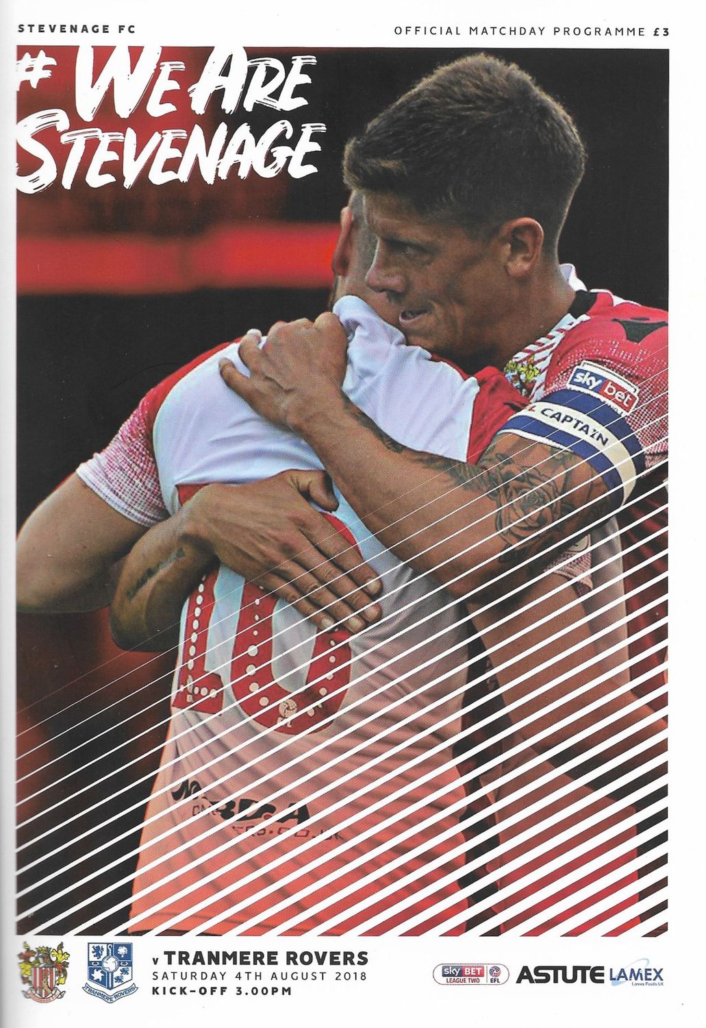Stevenage v Tranmere Rovers - 04/08/18
