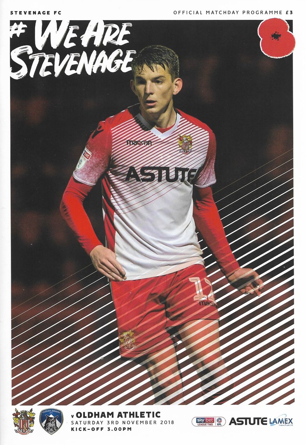 Stevenage v Oldham Athletic - 03/11/18