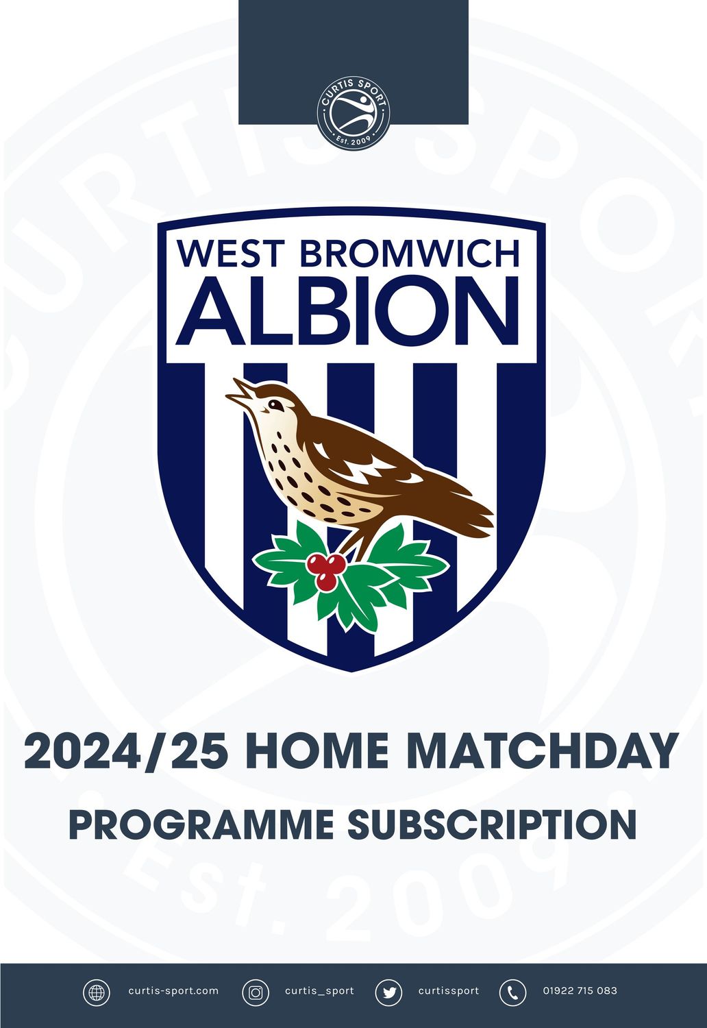 West Bromwich Albion 2024/25 Home Subscription