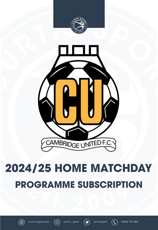 Cambridge United 2024/25 Home Subscription
