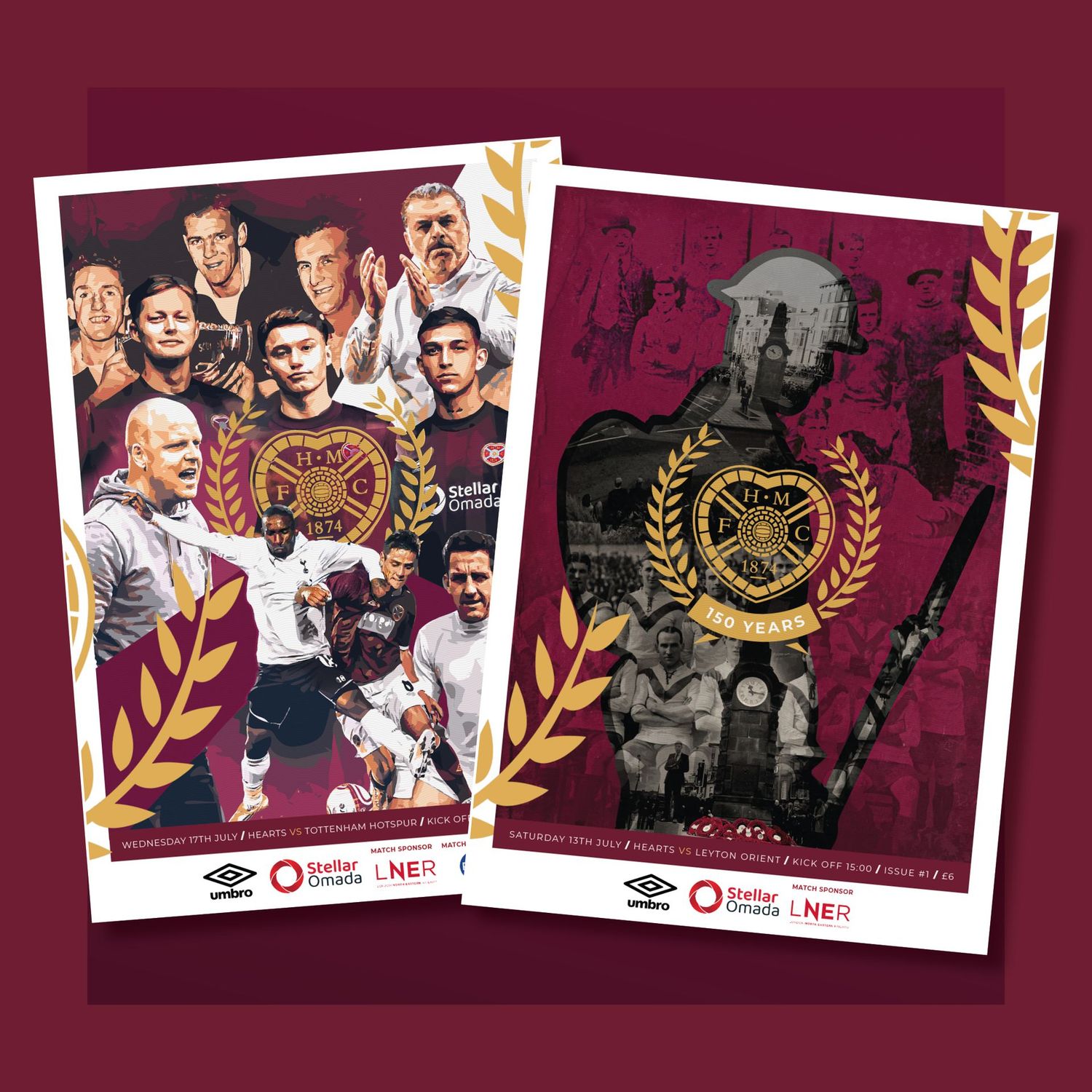Heart of Midlothian v Leyton Orient / Tottenham Hotspur 2-IN-1