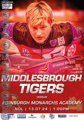 Middlesbrough Tigers v Edinburgh Monarchs Academy - 13/07/24