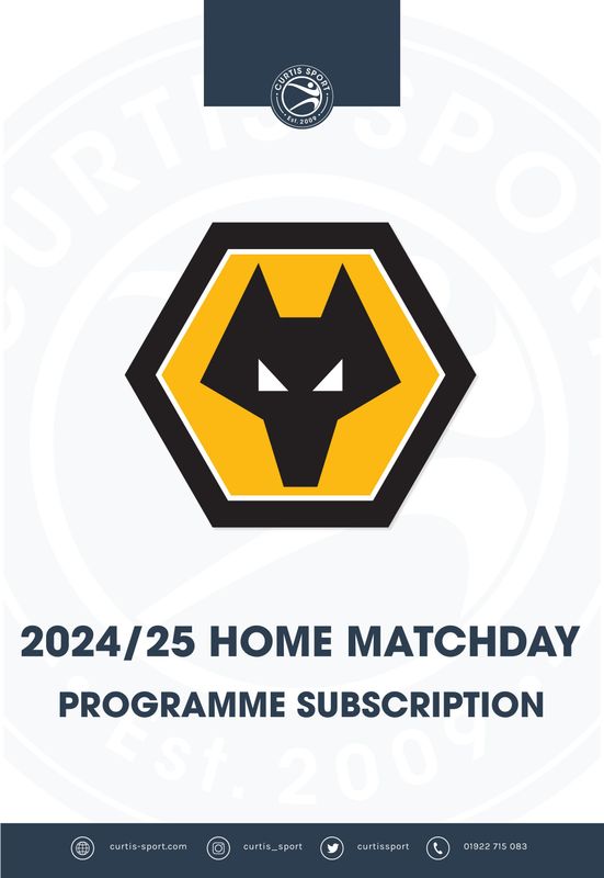 Wolverhampton Wanderers 2024/25 Home Subscription