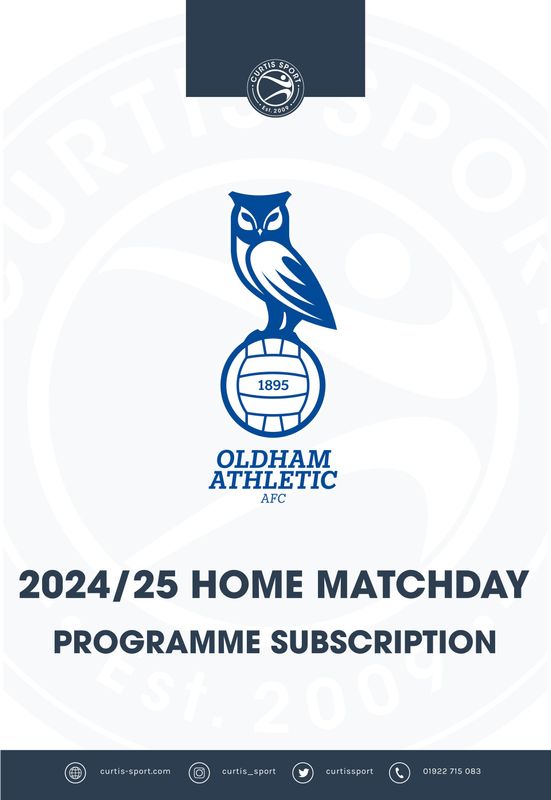Oldham Athletic 2024/25 Home Subscription