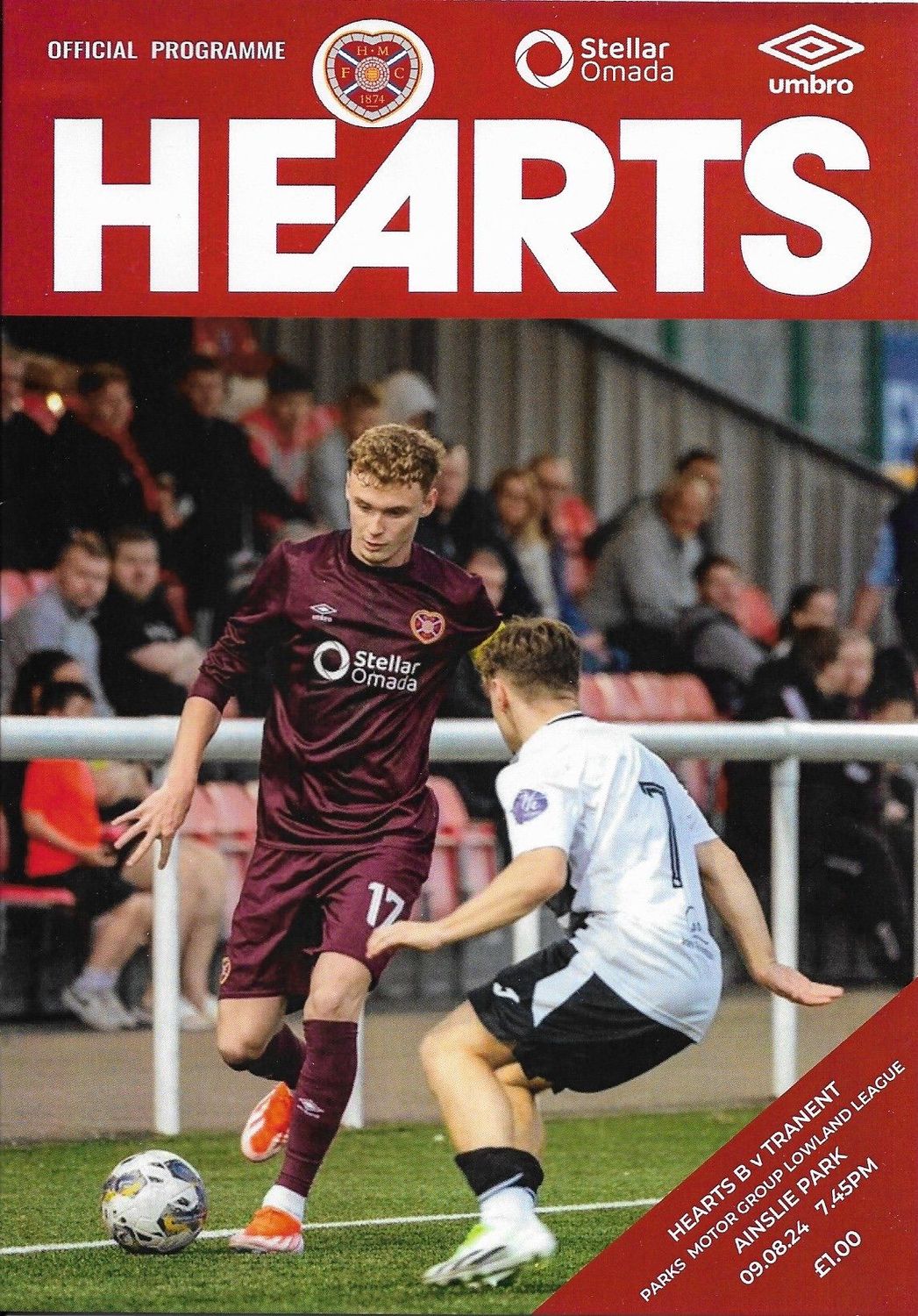 Hearts B v Tranent - 09/08/24