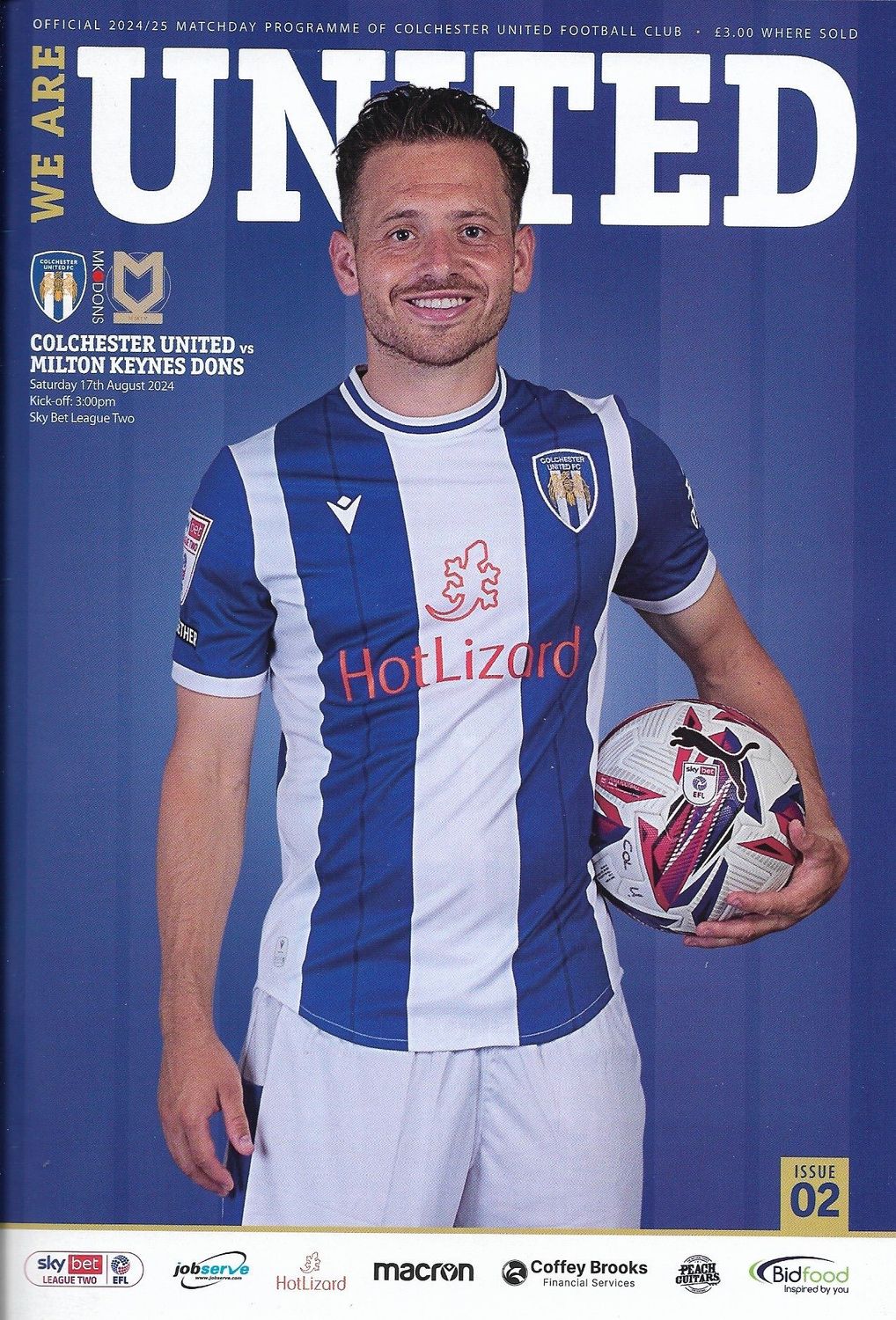 Colchester United v MK Dons - 17/08/24