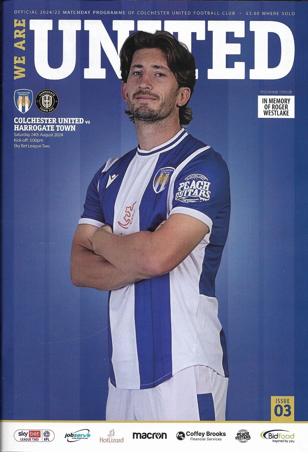 Colchester United v Harrogate Town - 24/08/24