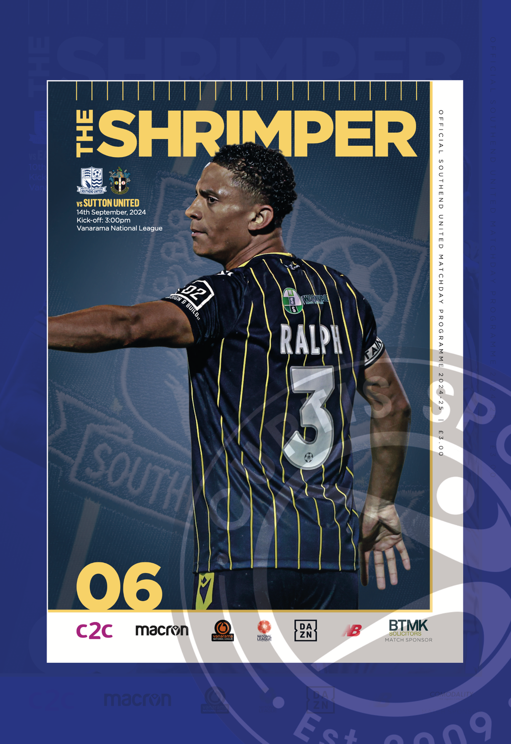 Southend United v Sutton United - 14/09/24
