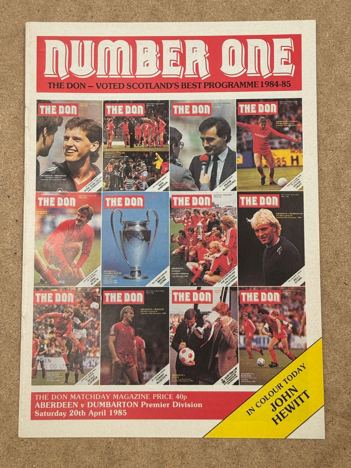 Aberdeen v Dumbarton - 20/4/85