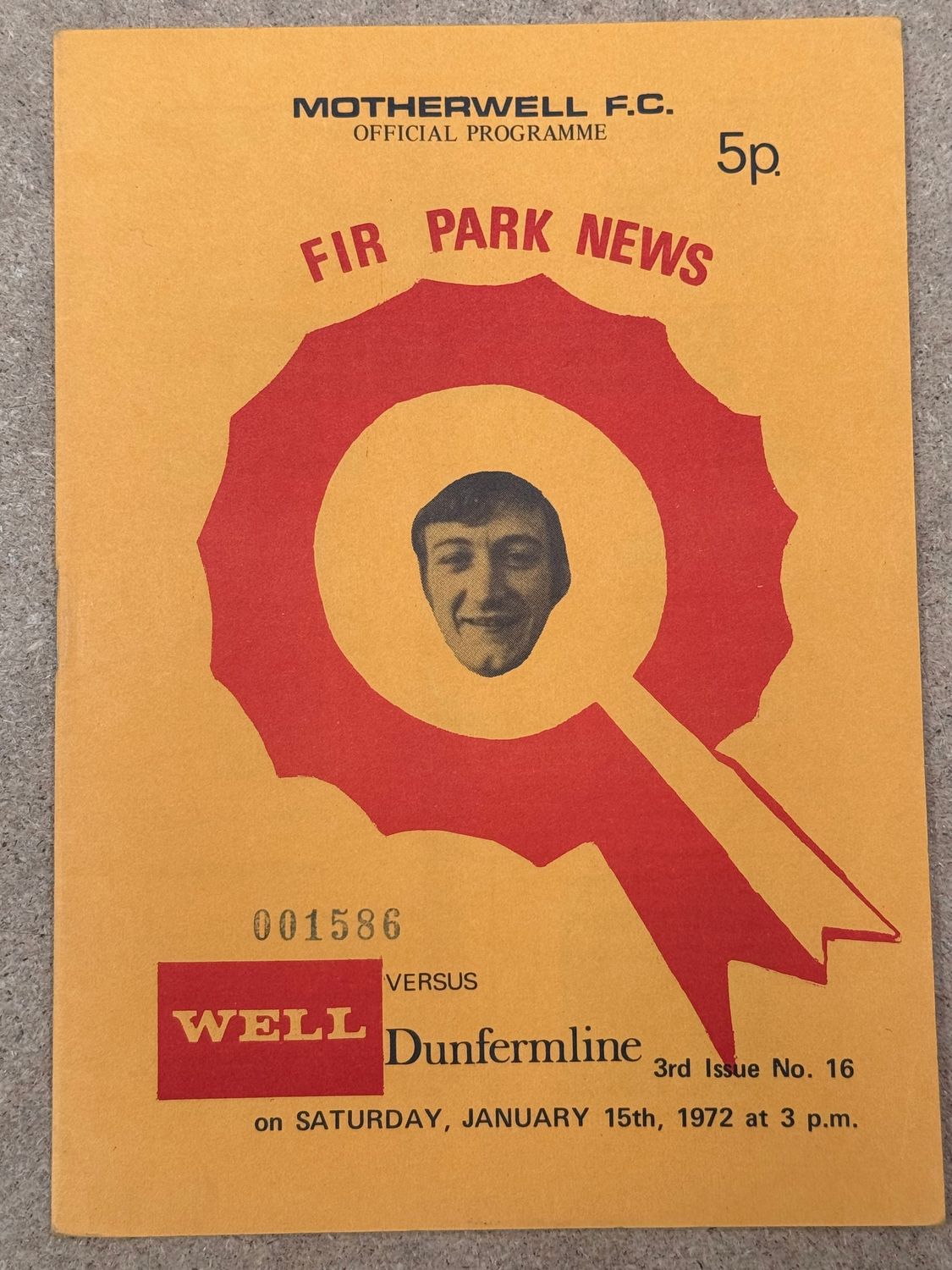 Motherwell v Dunfermline Athletic - 15/1/72