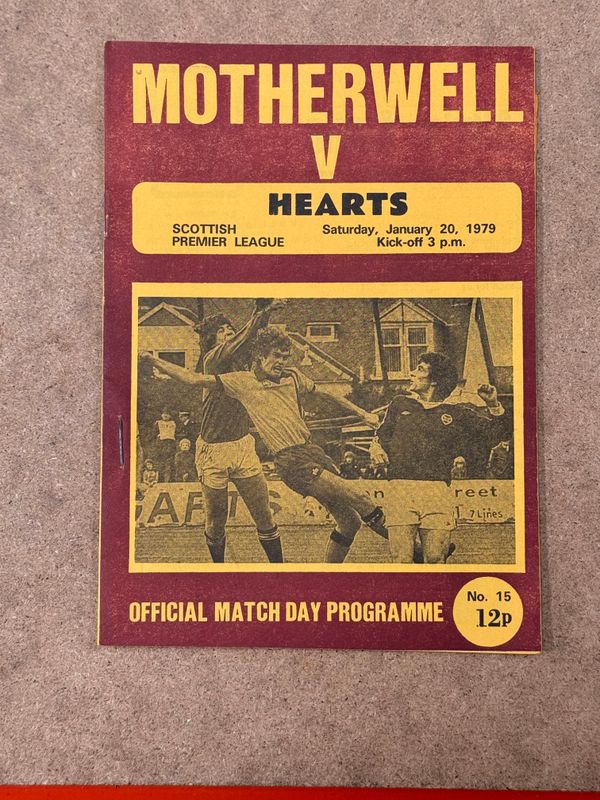 Motherwell v Hearts - 20/1/79