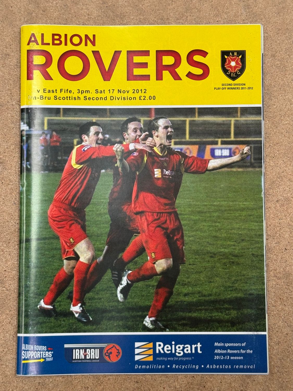 Albion Rovers v East Fife -17/11/75