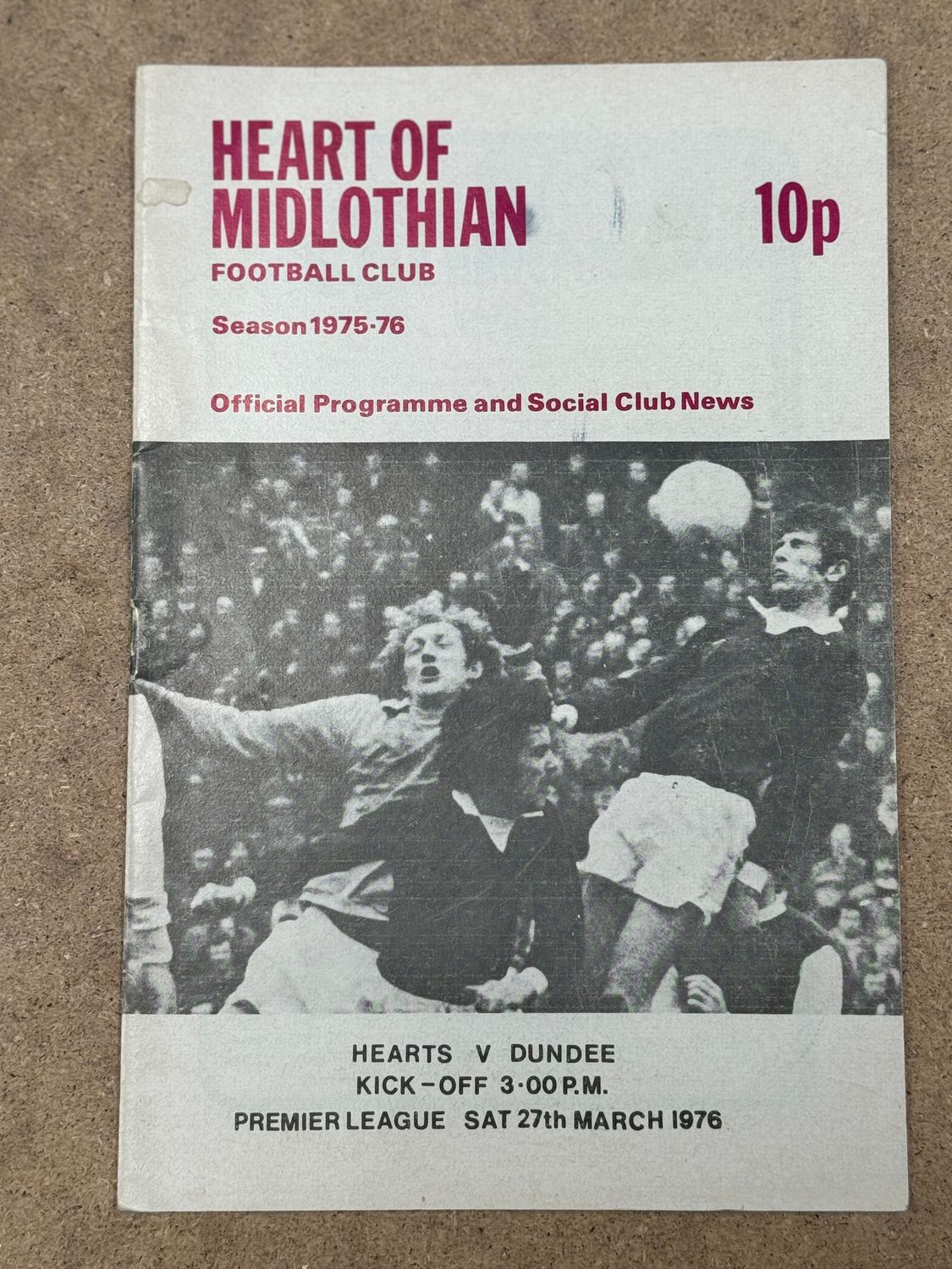 Hearts v Dundee - 27/3/76