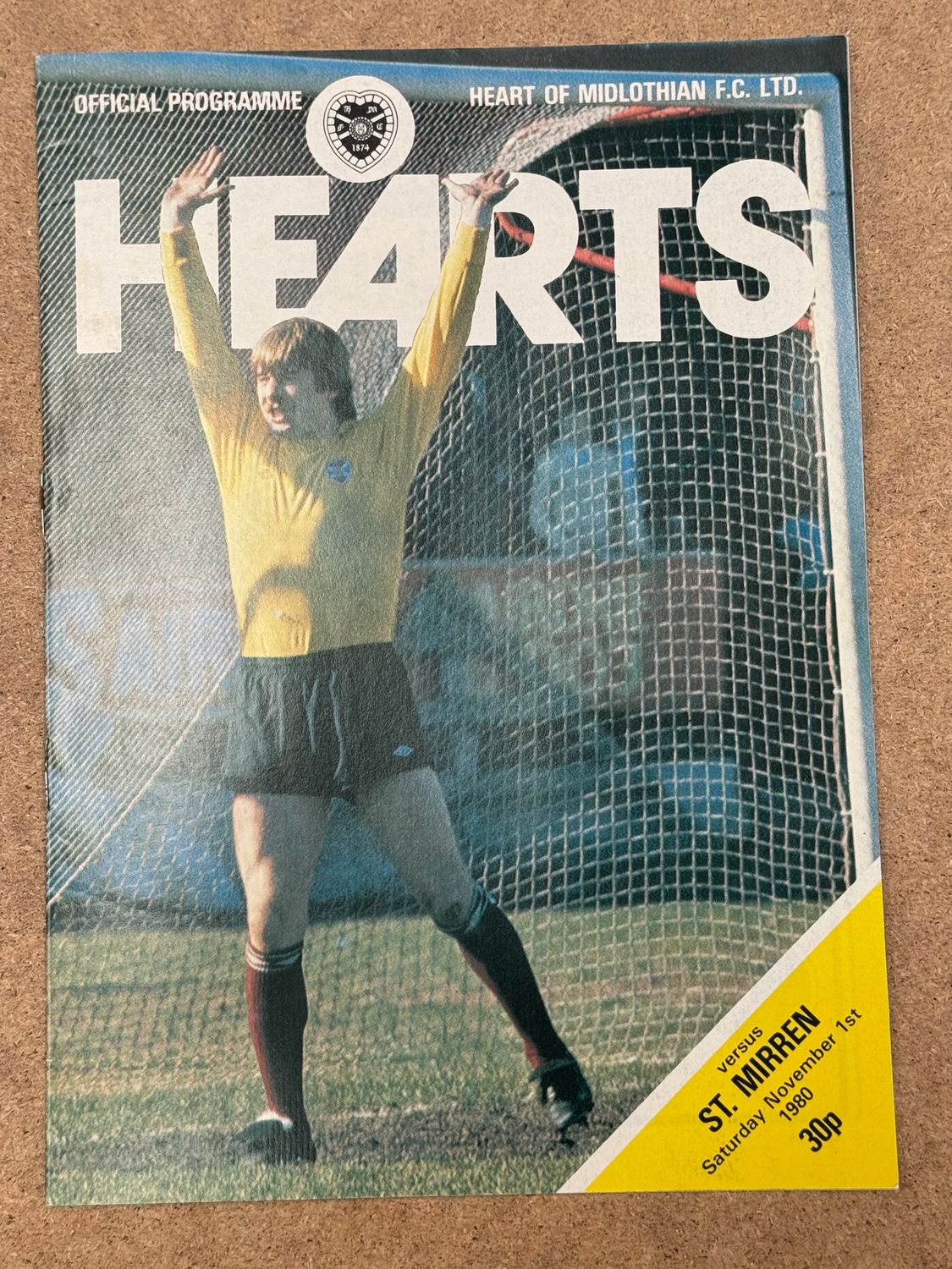 Hearts v St.Mirren - 1/11/80