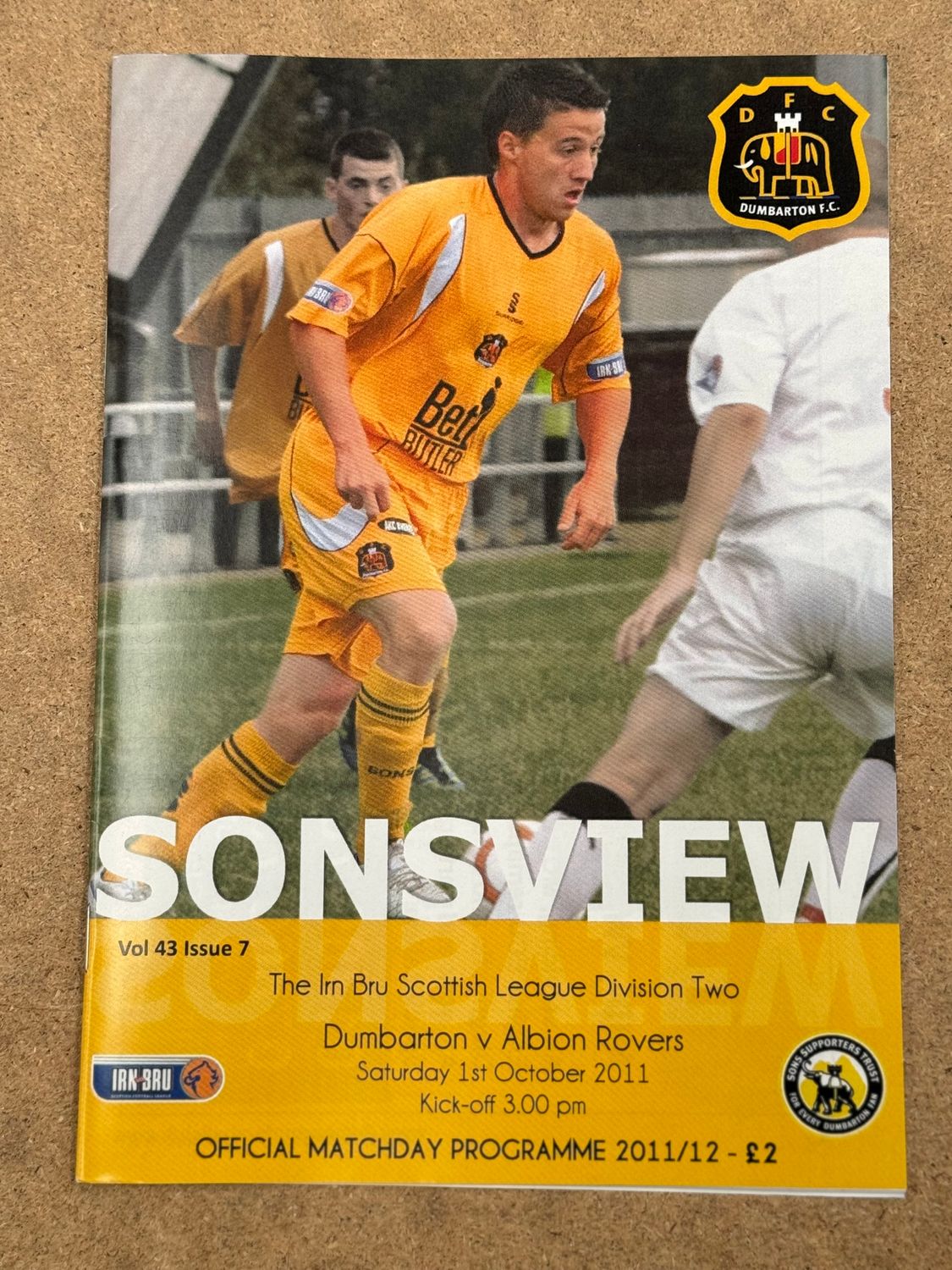 Dumbarton v Albion Rovers - 1/10/11