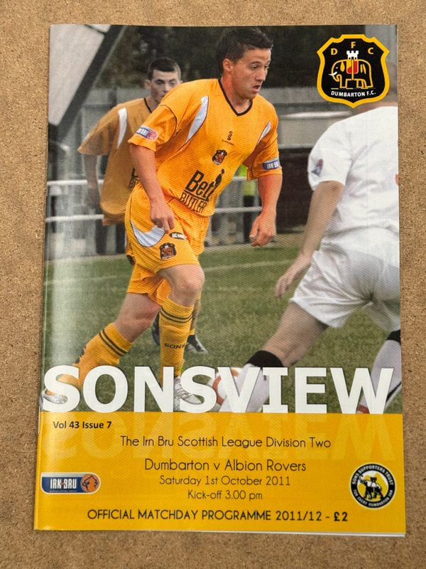 Dumbarton v Albion Rovers - 1/10/11