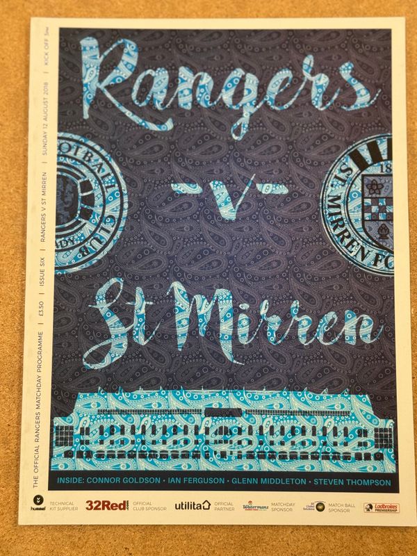 Rangers v St Mirren - 12/8/18