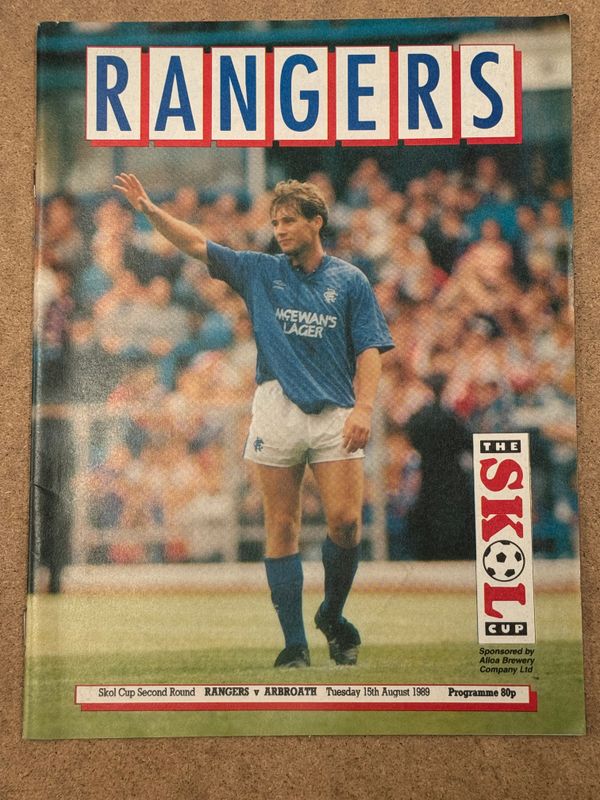 Rangers v  Arbroath - 15/8/89