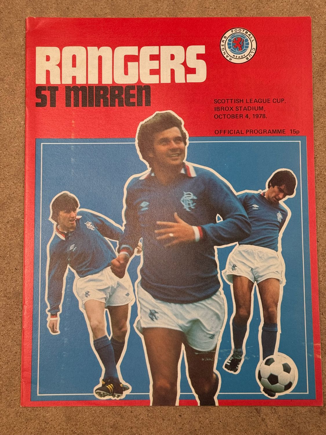 Rangers v  St Mirren - 4/10/78