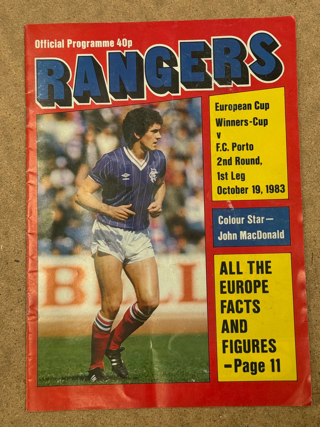 Rangers v  FC Porto - 19/10/83