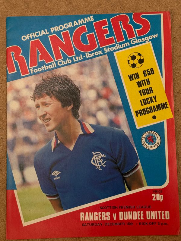Rangers v Dundee United - 15/12/79