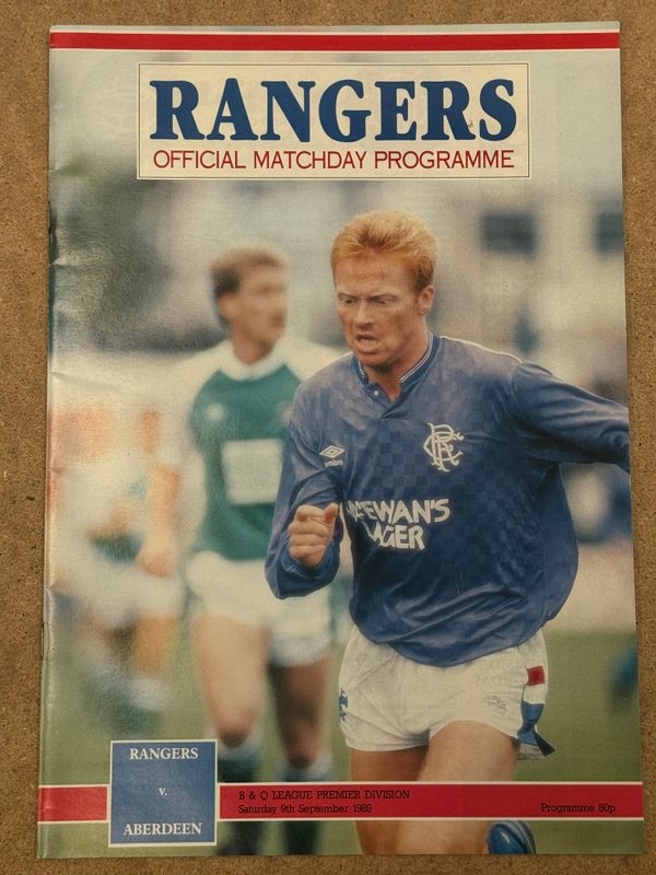 Rangers v Aberdeen - 9/9/89