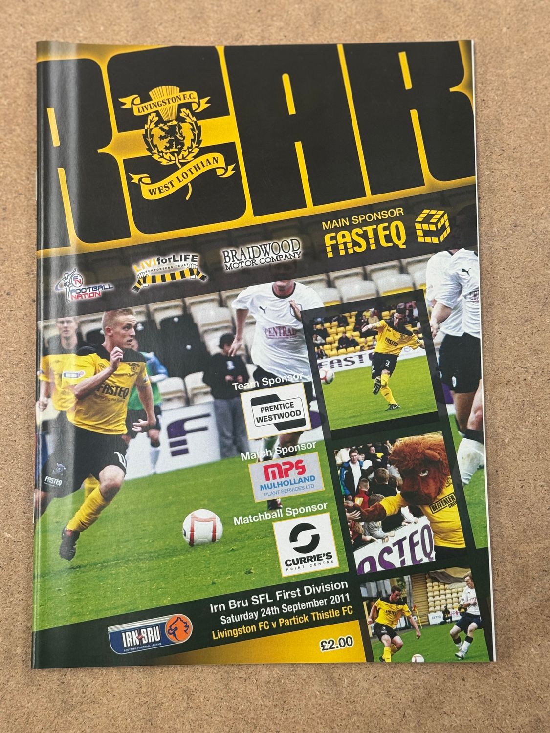 Livingston v Partick Thistle - 24/9/11