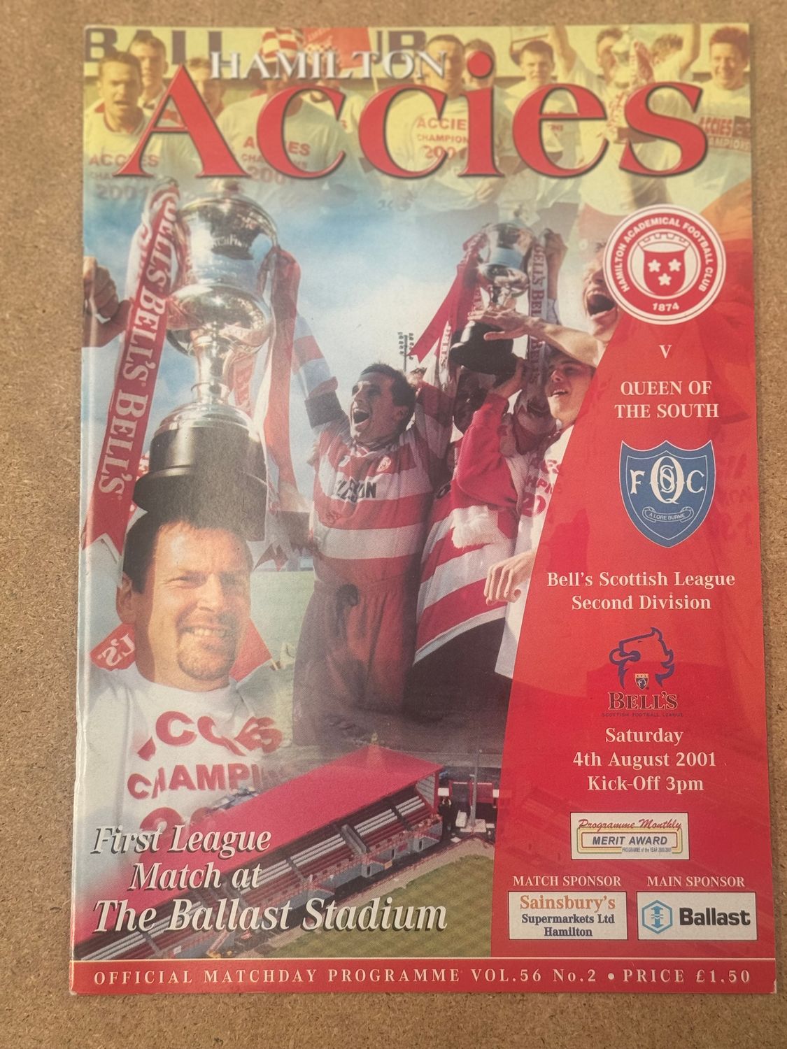 Hamilton v Queen of the South - 4/8/01