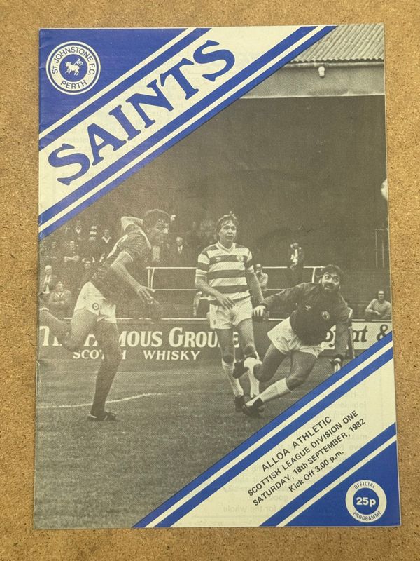St Johnstone v Alloa Athletic - 18/9/82