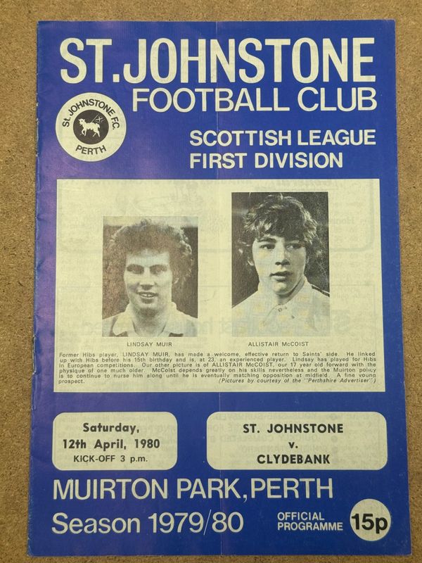 St Johnstone v Clydebank - 12/4/80