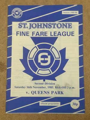 St Johnstone v Queens Park - 16/11/85