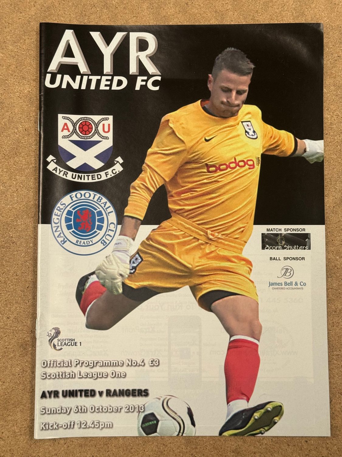 Ayr United v Rangers - 6/10/13