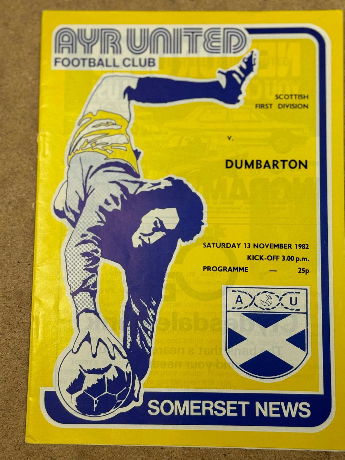 Ayr United v Dumbarton - 13/11/82
