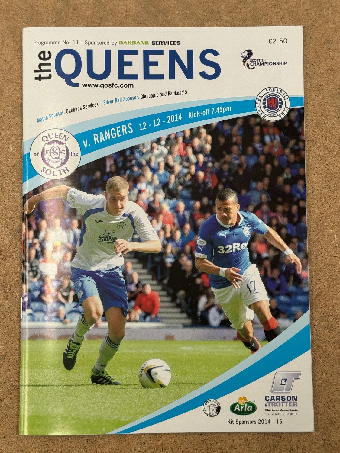 Queen of the South v Rangers - 12/12/14