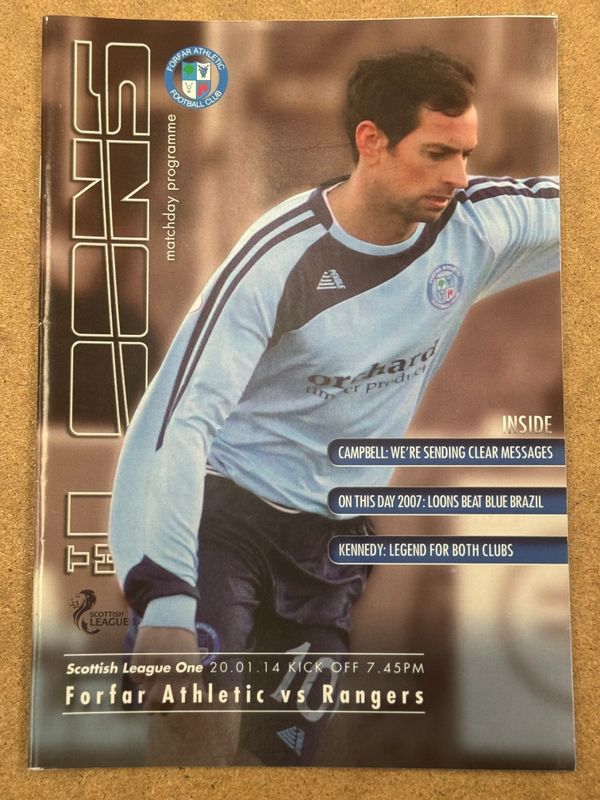 Forfar v Rangers - 2/1/14