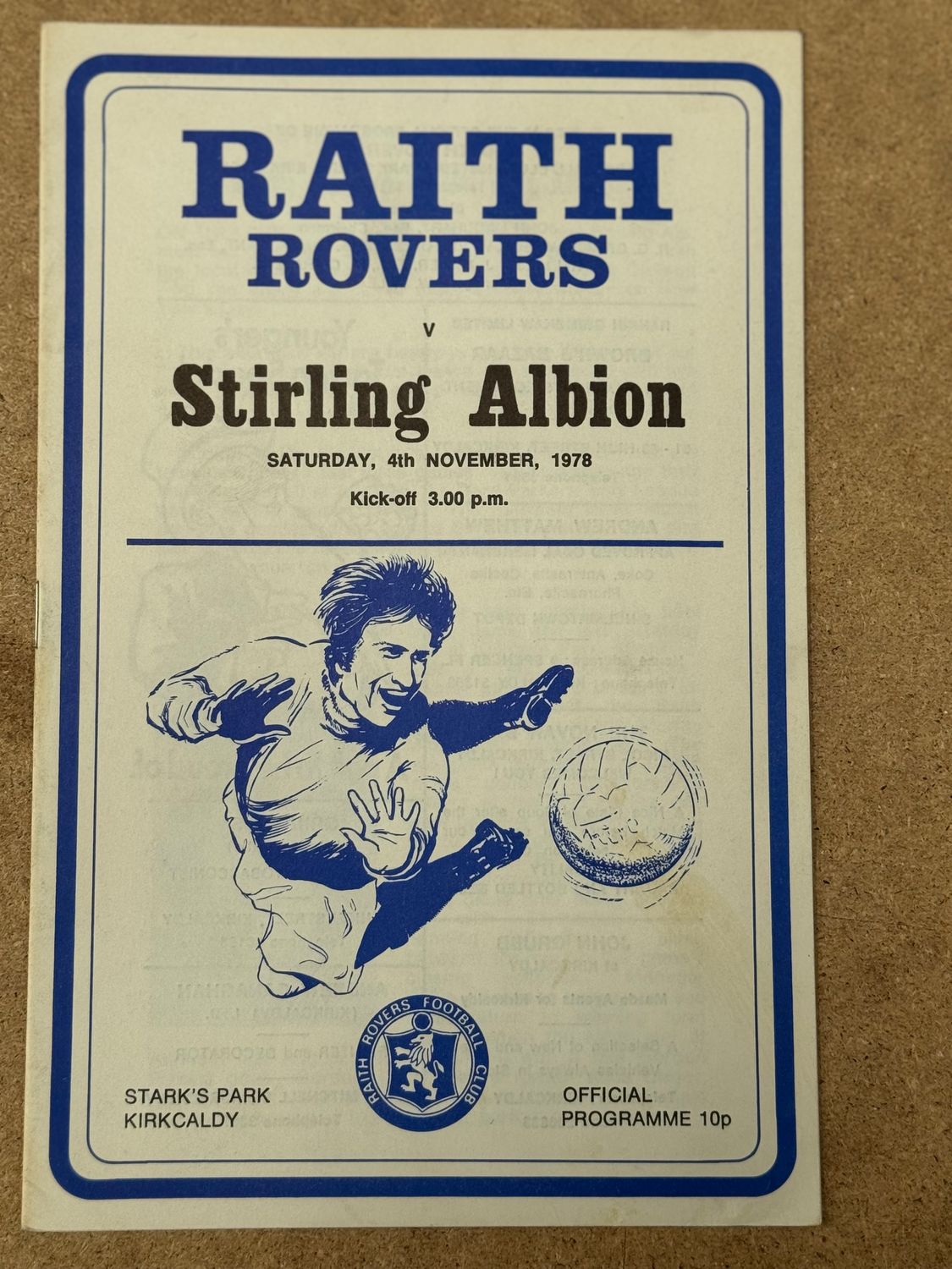 Raith Rovers v Stirling Albion - 4/11/78