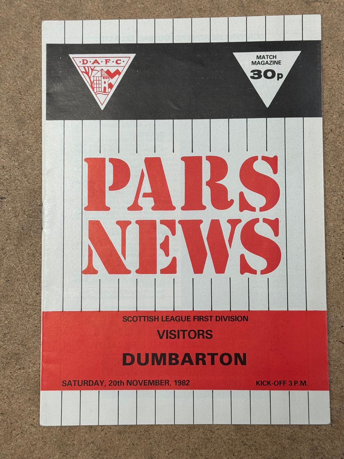 Dunfermline v Dumbarton - 20/11/82