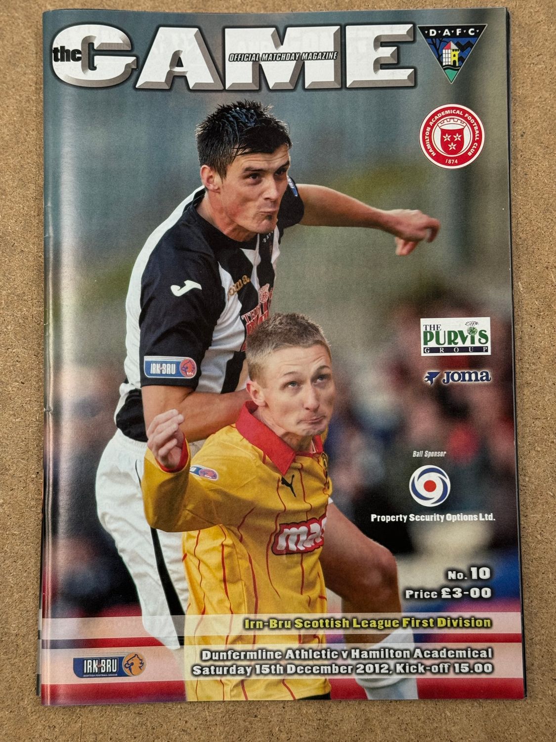 Dunfermline v Hamilton - 15/12/12