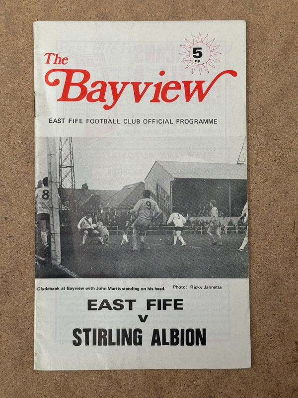 East Fife v Stirling Albion - 7/11/70