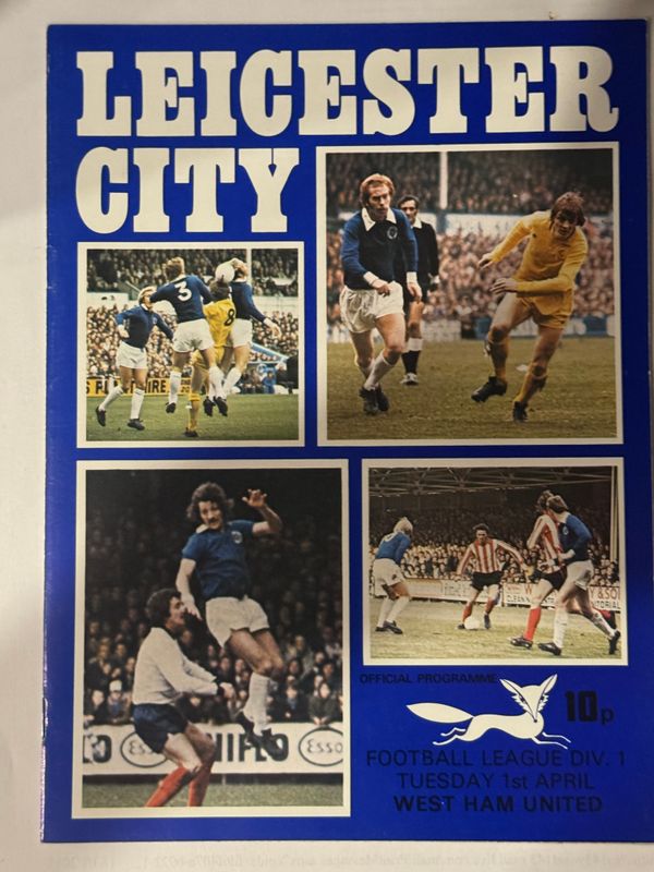 Leicester City v  West Ham - 1/4/75