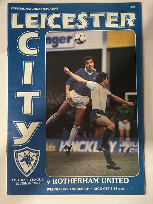 Leicester City v  Rotherham - 17/3/82