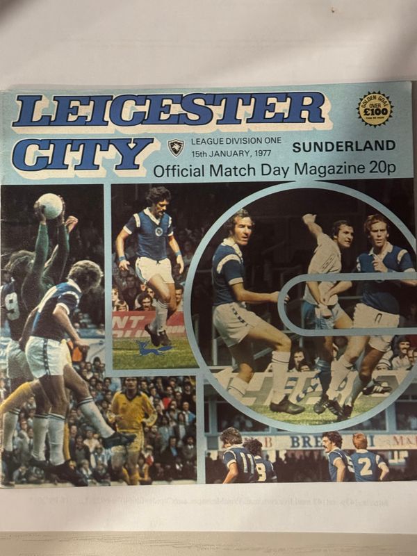 Leicester City v  Sunderland - 15/1/77