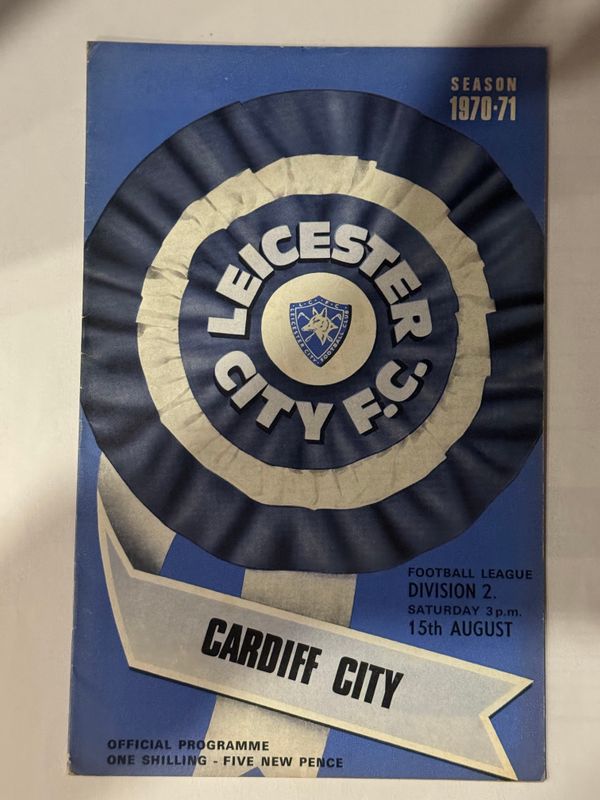 Leicester City v  Cardiff City  - 15/8/70