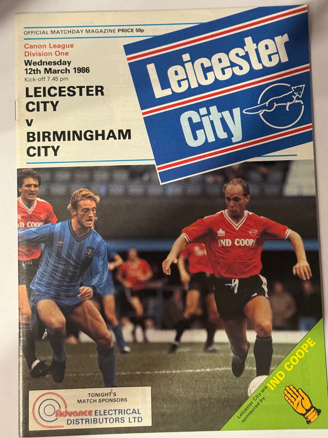 Leicester City v  Birmingham City  - 12/3/86