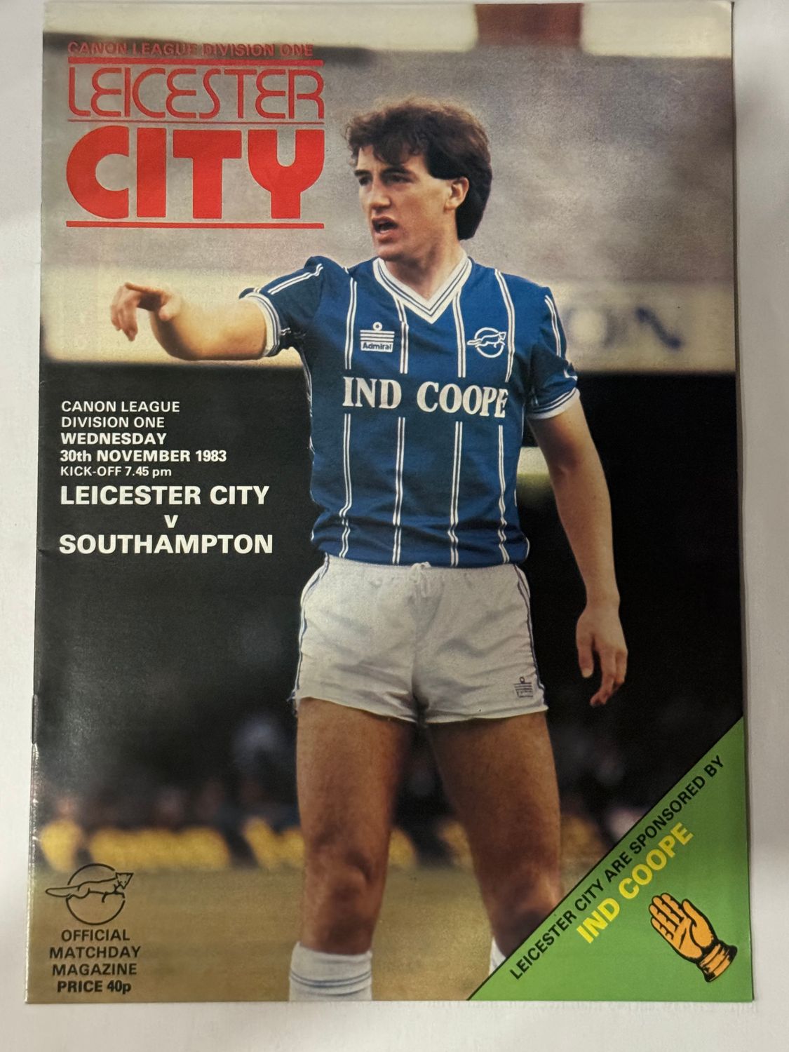 Leicester City v  Southampton  - 30/11/83