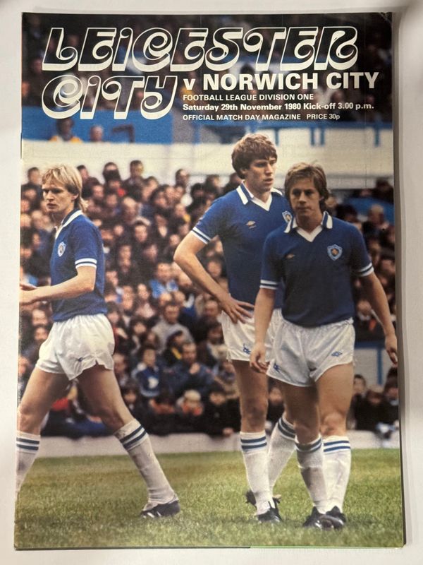 Leicester City v  Norwich City  - 29/11/80