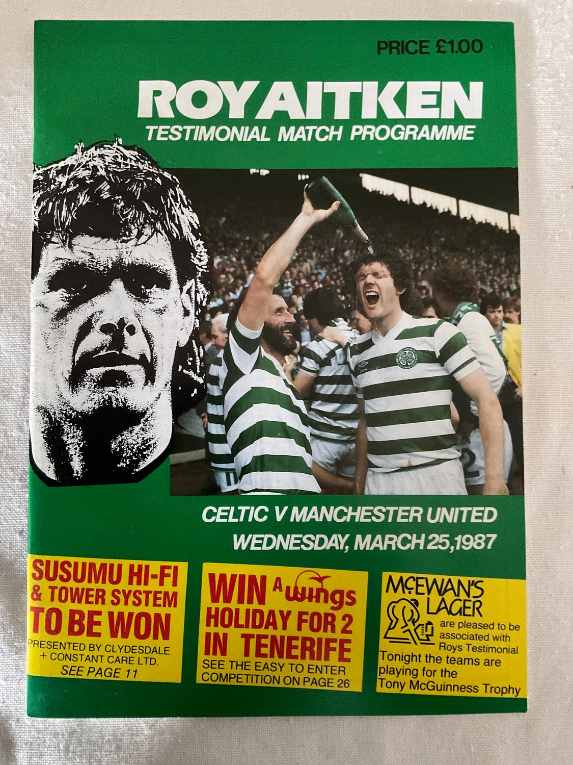 Celtic v Manchester Utd - 25/3/87