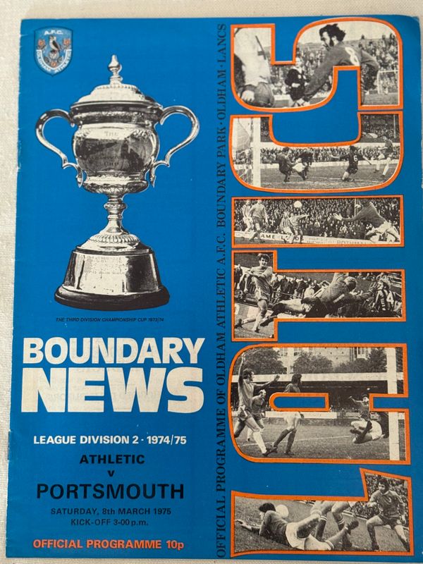 Oldham v Portsmouth - 8/3/75