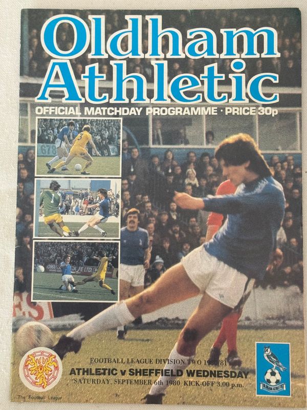 Oldham v Sheffield Wednesday - 6/9/80